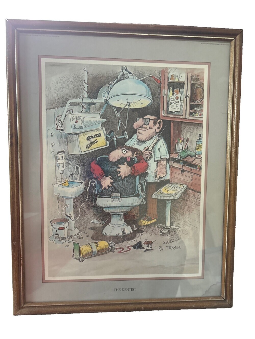 FRAMED GARY PATTERSON "THE DENTIST" 11x14 ART PRINT 1980
